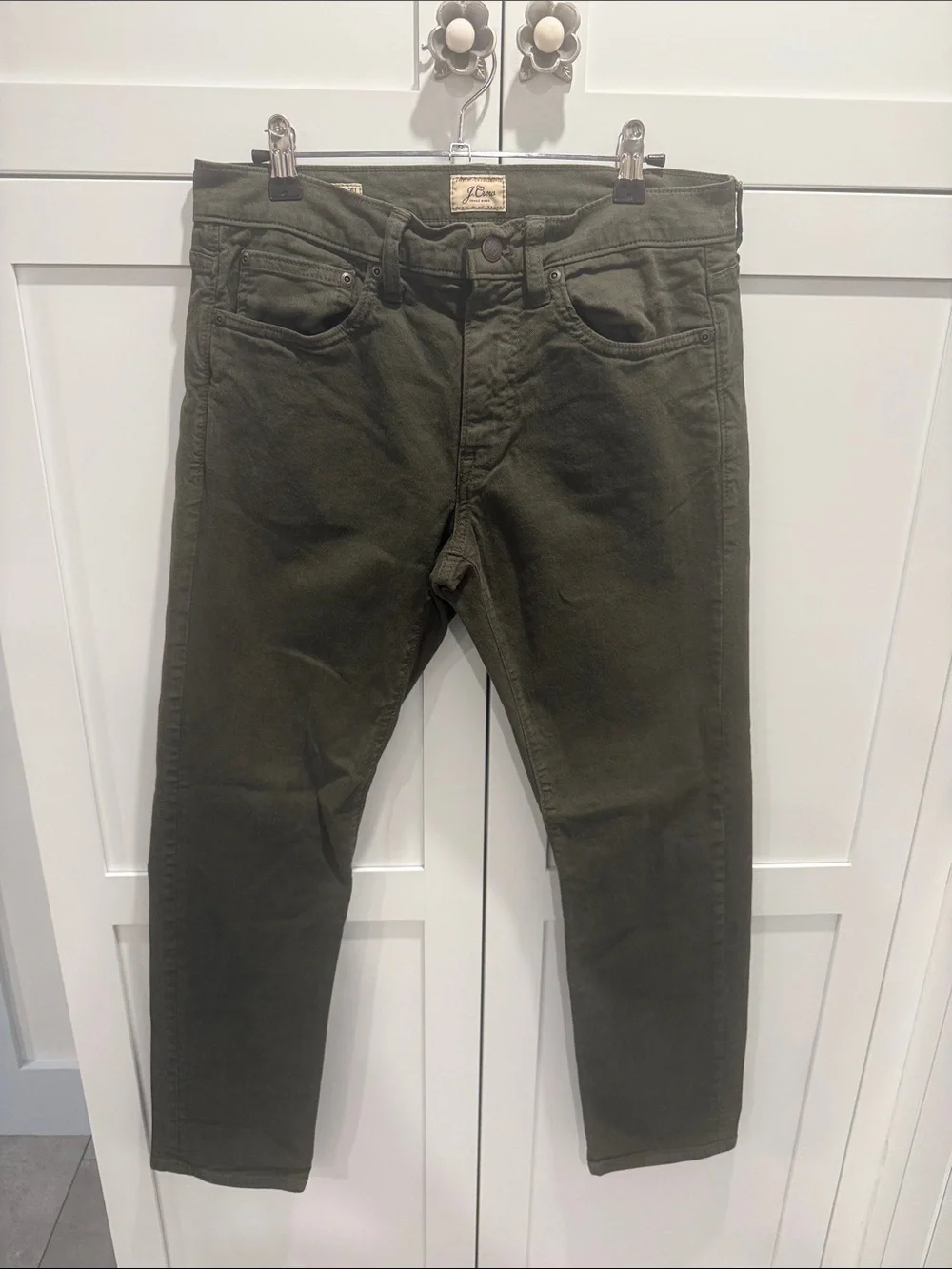 J. Crew Olive Green Slim Straight Men's Jeans